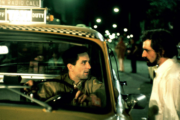 Мартин Скорсезе и Роберт Де Ниро на съемках фильма Таксист