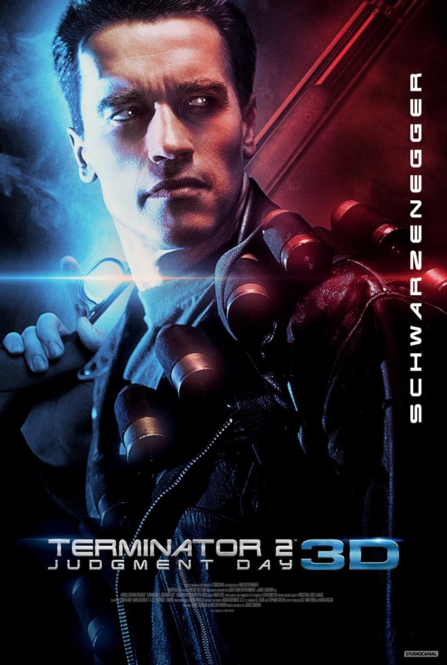 официальный постер "Терминатора 2" в 3D